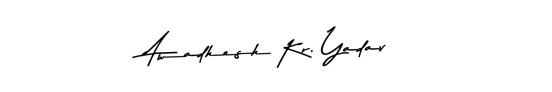 Create a beautiful signature design for name Awadhesh Kr. Yadav. With this signature (Asem Kandis PERSONAL USE) fonts, you can make a handwritten signature for free. Awadhesh Kr. Yadav signature style 9 images and pictures png