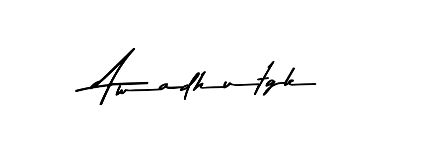 How to make Awadhutgk name signature. Use Asem Kandis PERSONAL USE style for creating short signs online. This is the latest handwritten sign. Awadhutgk signature style 9 images and pictures png