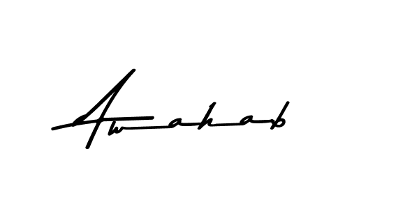 Create a beautiful signature design for name Awahab. With this signature (Asem Kandis PERSONAL USE) fonts, you can make a handwritten signature for free. Awahab signature style 9 images and pictures png