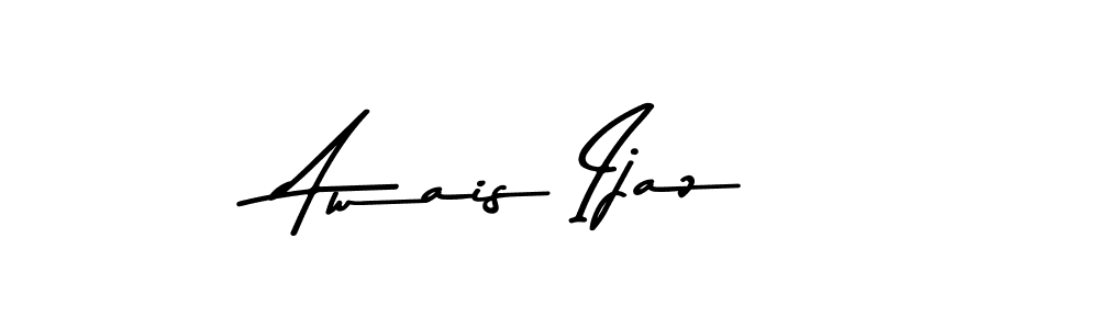How to make Awais Ijaz name signature. Use Asem Kandis PERSONAL USE style for creating short signs online. This is the latest handwritten sign. Awais Ijaz signature style 9 images and pictures png