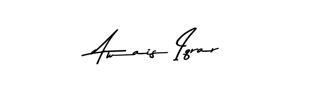Make a beautiful signature design for name Awais Iqrar. With this signature (Asem Kandis PERSONAL USE) style, you can create a handwritten signature for free. Awais Iqrar signature style 9 images and pictures png