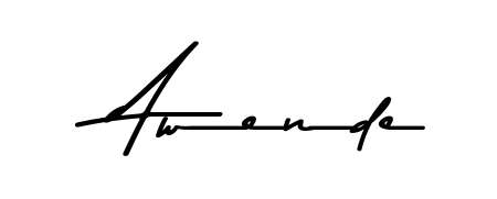 Use a signature maker to create a handwritten signature online. With this signature software, you can design (Asem Kandis PERSONAL USE) your own signature for name Awende. Awende signature style 9 images and pictures png