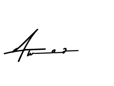 How to make Awez name signature. Use Asem Kandis PERSONAL USE style for creating short signs online. This is the latest handwritten sign. Awez signature style 9 images and pictures png