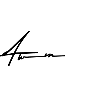 You should practise on your own different ways (Asem Kandis PERSONAL USE) to write your name (Awm) in signature. don't let someone else do it for you. Awm signature style 9 images and pictures png