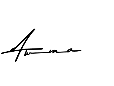 Make a beautiful signature design for name Awma. With this signature (Asem Kandis PERSONAL USE) style, you can create a handwritten signature for free. Awma signature style 9 images and pictures png