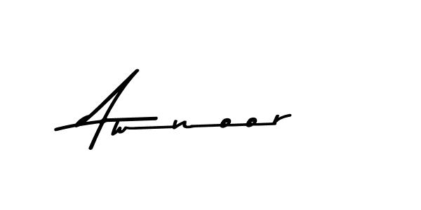 Make a beautiful signature design for name Awnoor. With this signature (Asem Kandis PERSONAL USE) style, you can create a handwritten signature for free. Awnoor signature style 9 images and pictures png