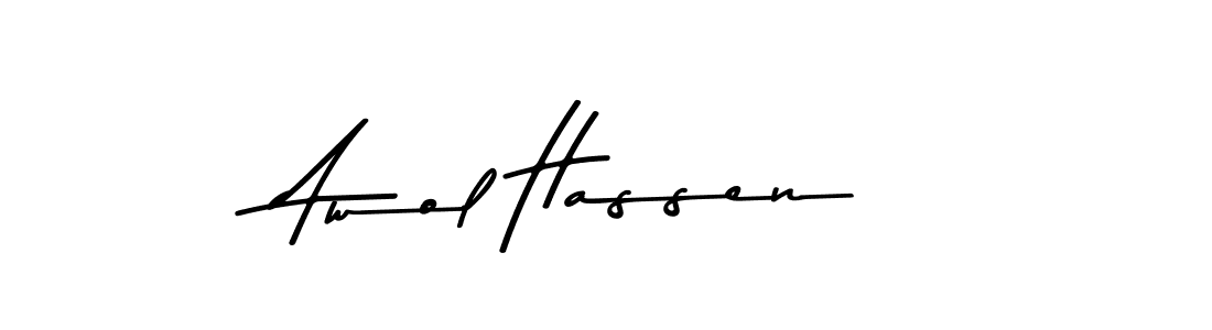 Design your own signature with our free online signature maker. With this signature software, you can create a handwritten (Asem Kandis PERSONAL USE) signature for name Awol Hassen. Awol Hassen signature style 9 images and pictures png