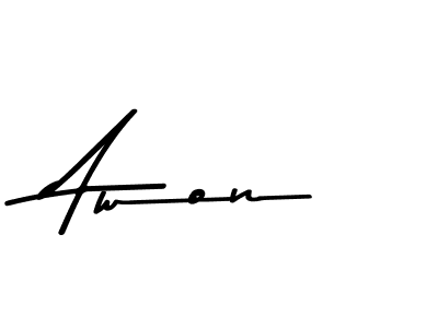 Awon stylish signature style. Best Handwritten Sign (Asem Kandis PERSONAL USE) for my name. Handwritten Signature Collection Ideas for my name Awon. Awon signature style 9 images and pictures png