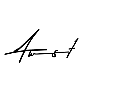 Use a signature maker to create a handwritten signature online. With this signature software, you can design (Asem Kandis PERSONAL USE) your own signature for name Awst. Awst signature style 9 images and pictures png