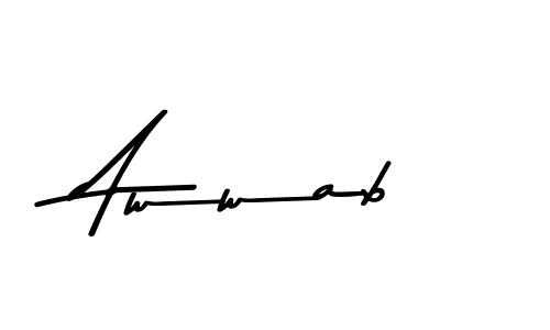 Similarly Asem Kandis PERSONAL USE is the best handwritten signature design. Signature creator online .You can use it as an online autograph creator for name Awwab. Awwab signature style 9 images and pictures png