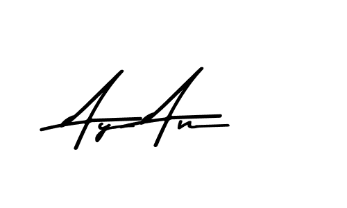 Create a beautiful signature design for name Ay An. With this signature (Asem Kandis PERSONAL USE) fonts, you can make a handwritten signature for free. Ay An signature style 9 images and pictures png