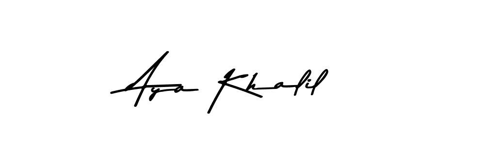 Create a beautiful signature design for name Aya Khalil. With this signature (Asem Kandis PERSONAL USE) fonts, you can make a handwritten signature for free. Aya Khalil signature style 9 images and pictures png