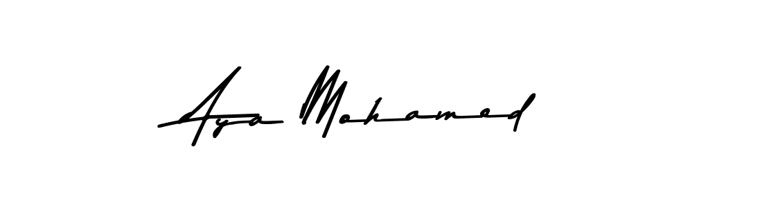 if you are searching for the best signature style for your name Aya Mohamed. so please give up your signature search. here we have designed multiple signature styles  using Asem Kandis PERSONAL USE. Aya Mohamed signature style 9 images and pictures png