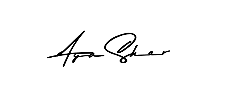 Design your own signature with our free online signature maker. With this signature software, you can create a handwritten (Asem Kandis PERSONAL USE) signature for name Aya Sher. Aya Sher signature style 9 images and pictures png