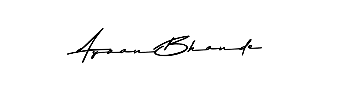 Create a beautiful signature design for name Ayaan Bhande. With this signature (Asem Kandis PERSONAL USE) fonts, you can make a handwritten signature for free. Ayaan Bhande signature style 9 images and pictures png
