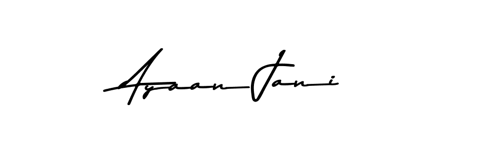 How to make Ayaan Jani name signature. Use Asem Kandis PERSONAL USE style for creating short signs online. This is the latest handwritten sign. Ayaan Jani signature style 9 images and pictures png
