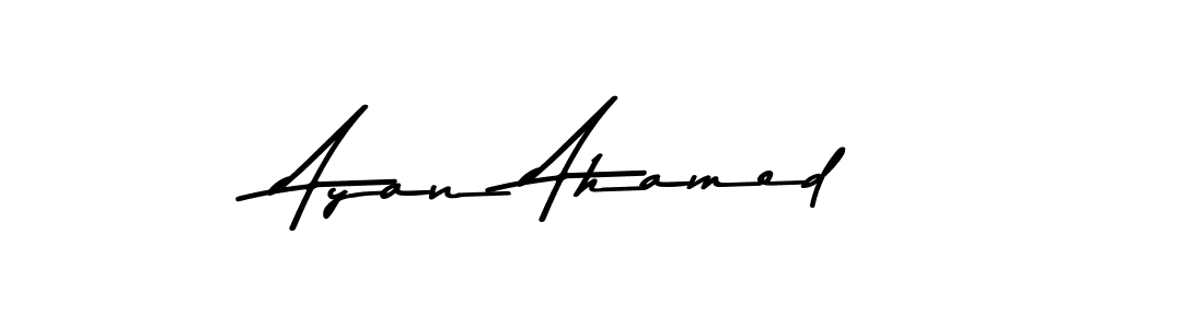 Design your own signature with our free online signature maker. With this signature software, you can create a handwritten (Asem Kandis PERSONAL USE) signature for name Ayan Ahamed. Ayan Ahamed signature style 9 images and pictures png