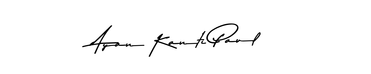 How to make Ayan Kanti Paul name signature. Use Asem Kandis PERSONAL USE style for creating short signs online. This is the latest handwritten sign. Ayan Kanti Paul signature style 9 images and pictures png