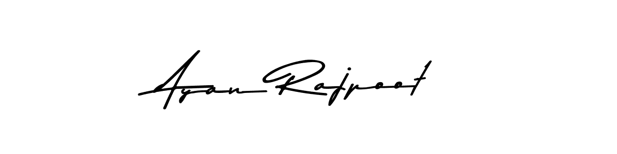 How to make Ayan Rajpoot name signature. Use Asem Kandis PERSONAL USE style for creating short signs online. This is the latest handwritten sign. Ayan Rajpoot signature style 9 images and pictures png