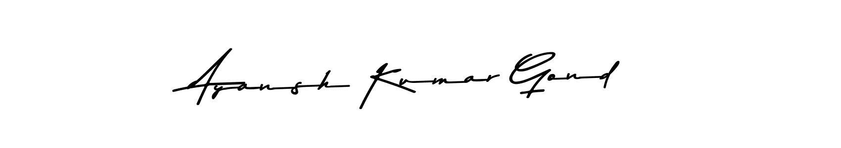 Create a beautiful signature design for name Ayansh Kumar Gond. With this signature (Asem Kandis PERSONAL USE) fonts, you can make a handwritten signature for free. Ayansh Kumar Gond signature style 9 images and pictures png