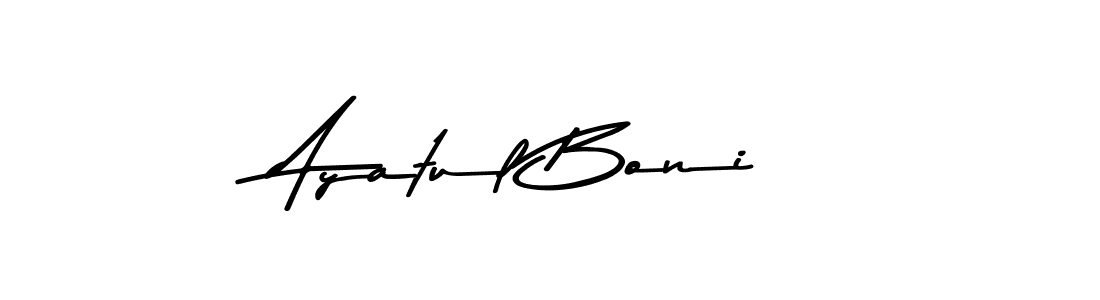 Make a beautiful signature design for name Ayatul Boni. With this signature (Asem Kandis PERSONAL USE) style, you can create a handwritten signature for free. Ayatul Boni signature style 9 images and pictures png