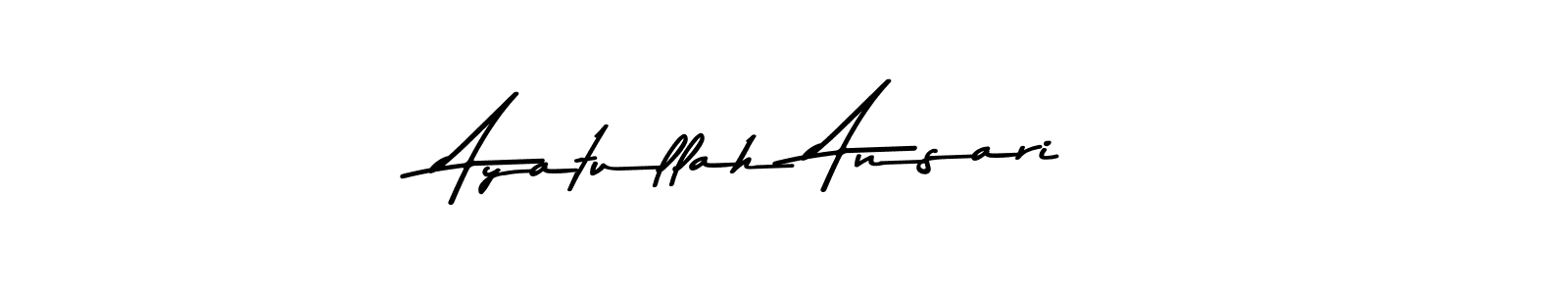 Make a beautiful signature design for name Ayatullah Ansari. With this signature (Asem Kandis PERSONAL USE) style, you can create a handwritten signature for free. Ayatullah Ansari signature style 9 images and pictures png