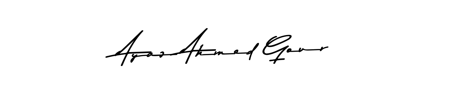 Ayaz Ahmed Gour stylish signature style. Best Handwritten Sign (Asem Kandis PERSONAL USE) for my name. Handwritten Signature Collection Ideas for my name Ayaz Ahmed Gour. Ayaz Ahmed Gour signature style 9 images and pictures png