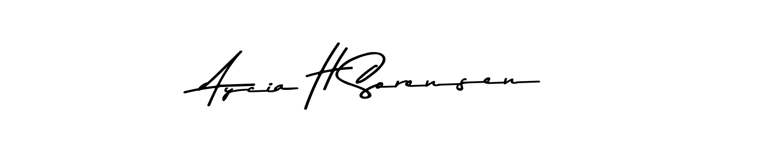 Asem Kandis PERSONAL USE is a professional signature style that is perfect for those who want to add a touch of class to their signature. It is also a great choice for those who want to make their signature more unique. Get Aycia H Sorensen name to fancy signature for free. Aycia H Sorensen signature style 9 images and pictures png