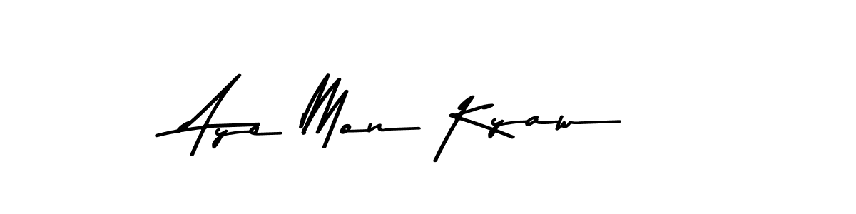 This is the best signature style for the Aye Mon Kyaw name. Also you like these signature font (Asem Kandis PERSONAL USE). Mix name signature. Aye Mon Kyaw signature style 9 images and pictures png