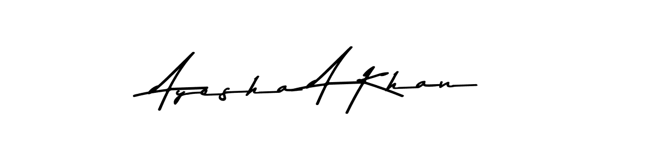 Design your own signature with our free online signature maker. With this signature software, you can create a handwritten (Asem Kandis PERSONAL USE) signature for name Ayesha A Khan. Ayesha A Khan signature style 9 images and pictures png