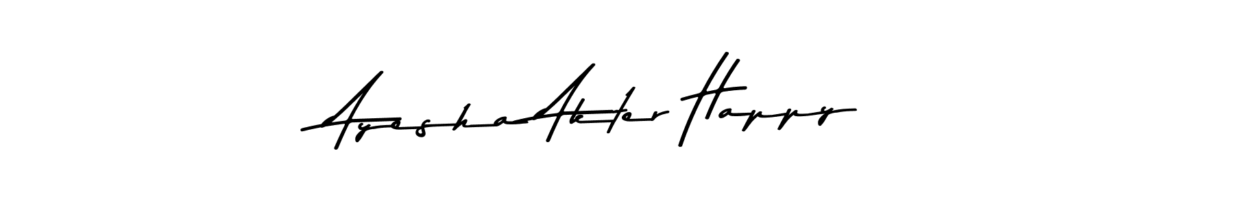 Here are the top 10 professional signature styles for the name Ayesha Akter Happy. These are the best autograph styles you can use for your name. Ayesha Akter Happy signature style 9 images and pictures png