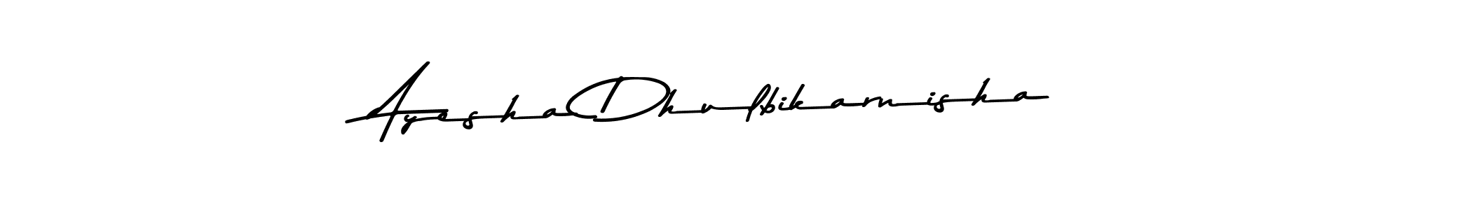 Design your own signature with our free online signature maker. With this signature software, you can create a handwritten (Asem Kandis PERSONAL USE) signature for name Ayesha Dhulbikarnisha. Ayesha Dhulbikarnisha signature style 9 images and pictures png