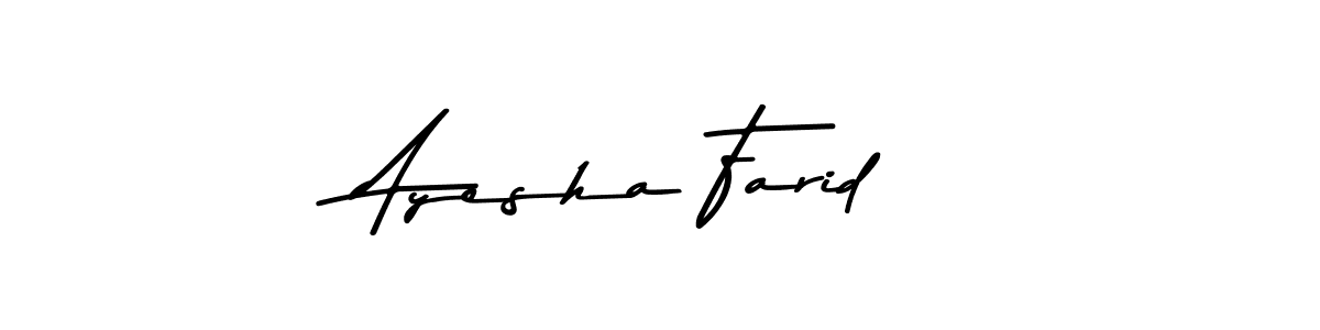 Use a signature maker to create a handwritten signature online. With this signature software, you can design (Asem Kandis PERSONAL USE) your own signature for name Ayesha Farid. Ayesha Farid signature style 9 images and pictures png