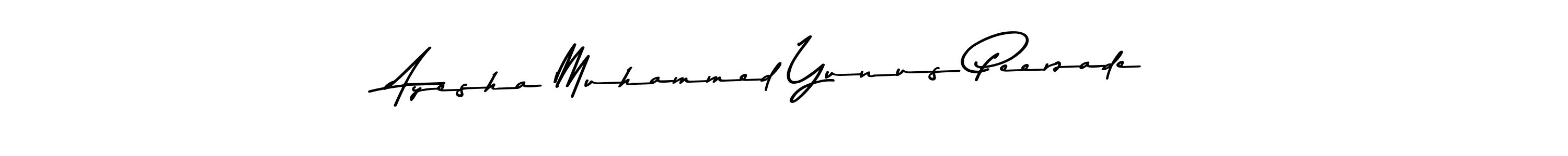 Also You can easily find your signature by using the search form. We will create Ayesha Muhammed Yunus Peerzade name handwritten signature images for you free of cost using Asem Kandis PERSONAL USE sign style. Ayesha Muhammed Yunus Peerzade signature style 9 images and pictures png