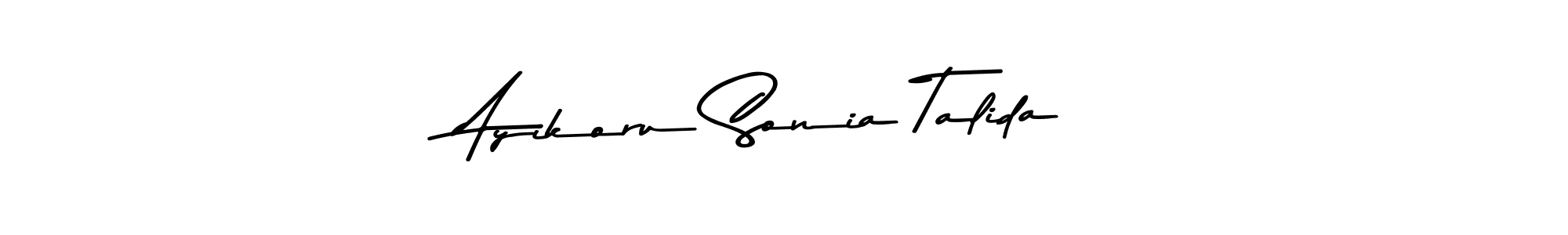 The best way (Asem Kandis PERSONAL USE) to make a short signature is to pick only two or three words in your name. The name Ayikoru Sonia Talida include a total of six letters. For converting this name. Ayikoru Sonia Talida signature style 9 images and pictures png