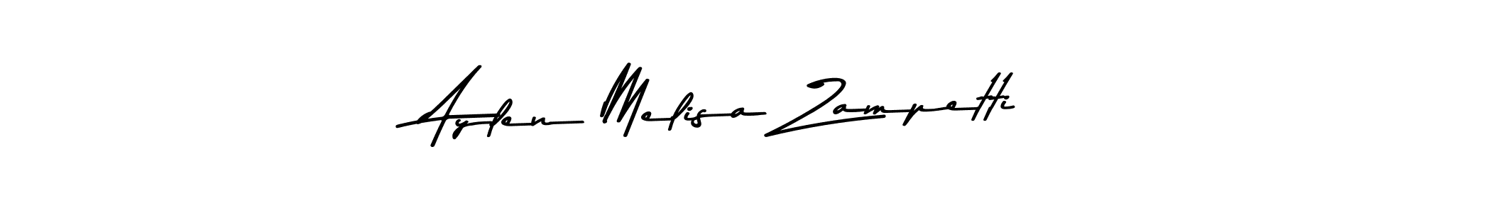 The best way (Asem Kandis PERSONAL USE) to make a short signature is to pick only two or three words in your name. The name Aylen Melisa Zampetti include a total of six letters. For converting this name. Aylen Melisa Zampetti signature style 9 images and pictures png