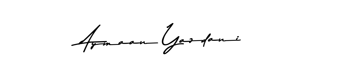 Design your own signature with our free online signature maker. With this signature software, you can create a handwritten (Asem Kandis PERSONAL USE) signature for name Aymaan Yazdani. Aymaan Yazdani signature style 9 images and pictures png