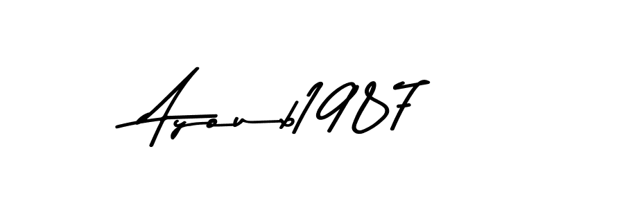 Design your own signature with our free online signature maker. With this signature software, you can create a handwritten (Asem Kandis PERSONAL USE) signature for name Ayoub1987. Ayoub1987 signature style 9 images and pictures png
