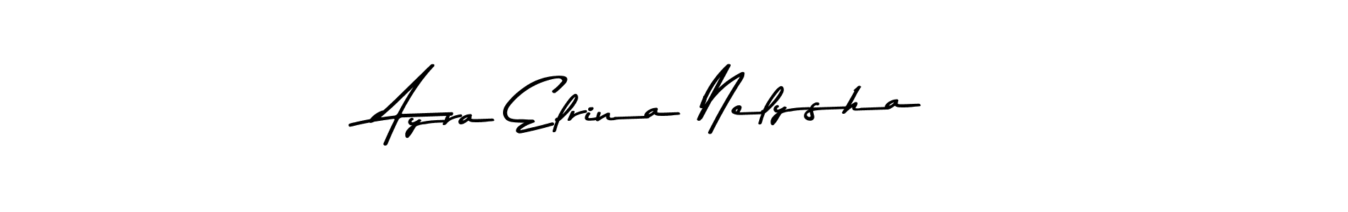 The best way (Asem Kandis PERSONAL USE) to make a short signature is to pick only two or three words in your name. The name Ayra Elrina Nelysha include a total of six letters. For converting this name. Ayra Elrina Nelysha signature style 9 images and pictures png