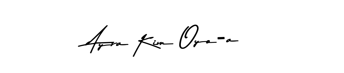This is the best signature style for the Ayra Kim Oyo-a name. Also you like these signature font (Asem Kandis PERSONAL USE). Mix name signature. Ayra Kim Oyo-a signature style 9 images and pictures png