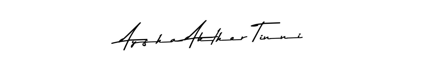 Make a beautiful signature design for name Aysha Akther Tinni. With this signature (Asem Kandis PERSONAL USE) style, you can create a handwritten signature for free. Aysha Akther Tinni signature style 9 images and pictures png