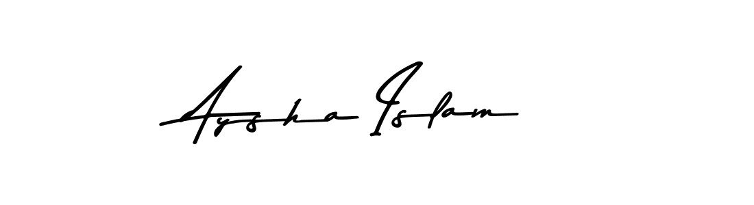 Use a signature maker to create a handwritten signature online. With this signature software, you can design (Asem Kandis PERSONAL USE) your own signature for name Aysha Islam. Aysha Islam signature style 9 images and pictures png