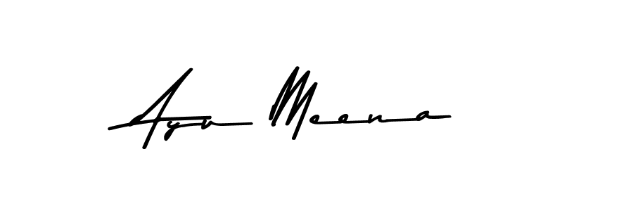 You should practise on your own different ways (Asem Kandis PERSONAL USE) to write your name (Ayu Meena) in signature. don't let someone else do it for you. Ayu Meena signature style 9 images and pictures png