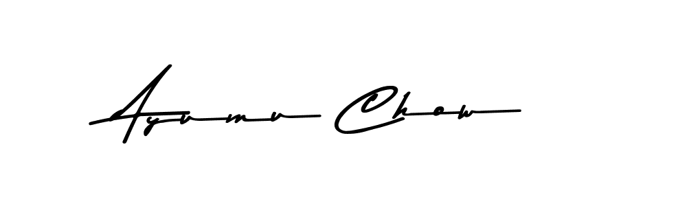 Ayumu Chow stylish signature style. Best Handwritten Sign (Asem Kandis PERSONAL USE) for my name. Handwritten Signature Collection Ideas for my name Ayumu Chow. Ayumu Chow signature style 9 images and pictures png