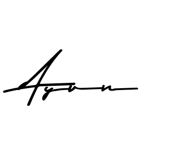 Make a beautiful signature design for name Ayun. Use this online signature maker to create a handwritten signature for free. Ayun signature style 9 images and pictures png