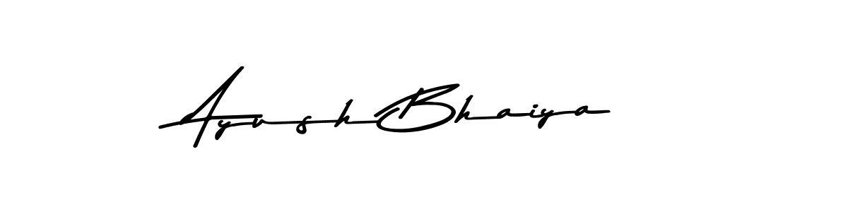 How to make Ayush Bhaiya name signature. Use Asem Kandis PERSONAL USE style for creating short signs online. This is the latest handwritten sign. Ayush Bhaiya signature style 9 images and pictures png
