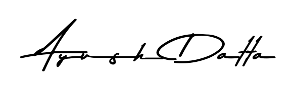 Express your personality with a custom Ayush Datta signature crafted with Asem Kandis PERSONAL USE typography. Free transparent PNG download available. Ayush Datta signature style 9 images and pictures png