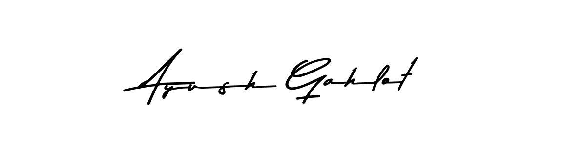 Create a beautiful signature design for name Ayush Gahlot. With this signature (Asem Kandis PERSONAL USE) fonts, you can make a handwritten signature for free. Ayush Gahlot signature style 9 images and pictures png