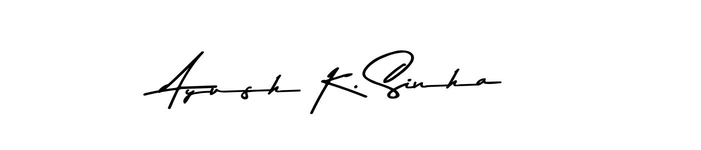 How to make Ayush K. Sinha signature? Asem Kandis PERSONAL USE is a professional autograph style. Create handwritten signature for Ayush K. Sinha name. Ayush K. Sinha signature style 9 images and pictures png