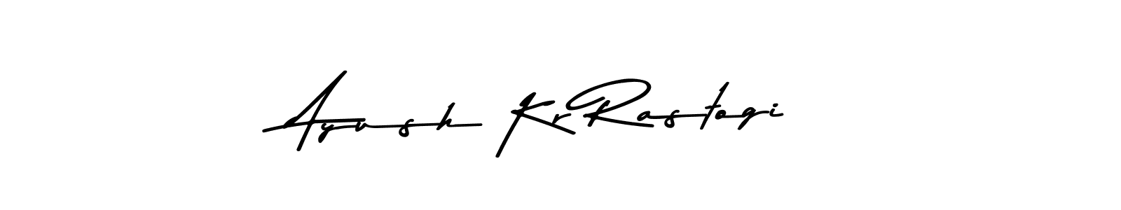 Make a beautiful signature design for name Ayush Kr Rastogi. With this signature (Asem Kandis PERSONAL USE) style, you can create a handwritten signature for free. Ayush Kr Rastogi signature style 9 images and pictures png